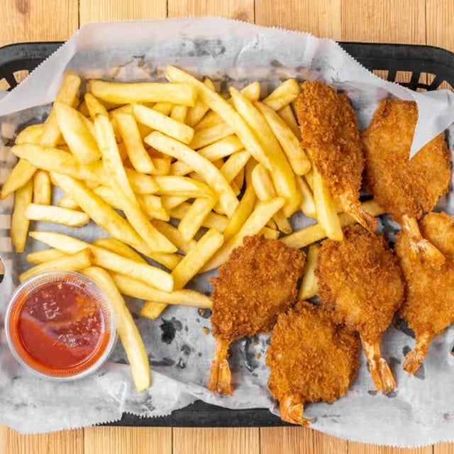 Fried Shrimp & Fries.