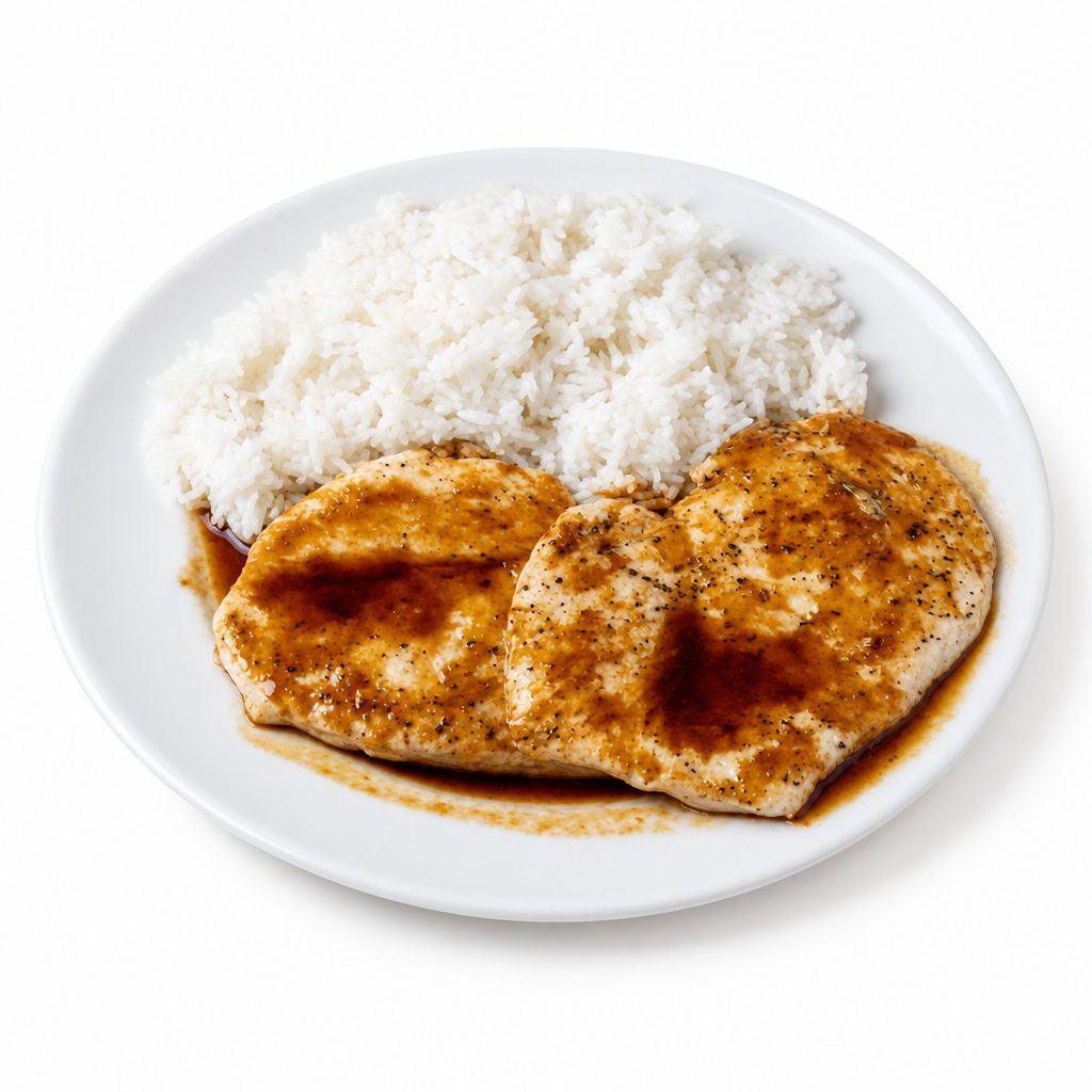 Teriyaki Chicken (With Steamed Rice).