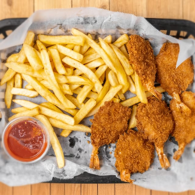 Fried Shrimp & Fries.
