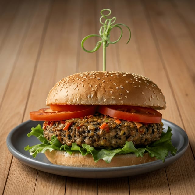 Black Bean Veggie Burger.