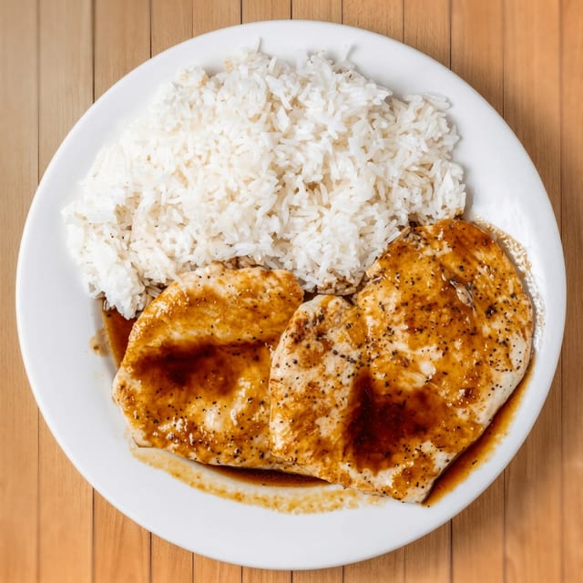 Teriyaki Chicken (With Steamed Rice).