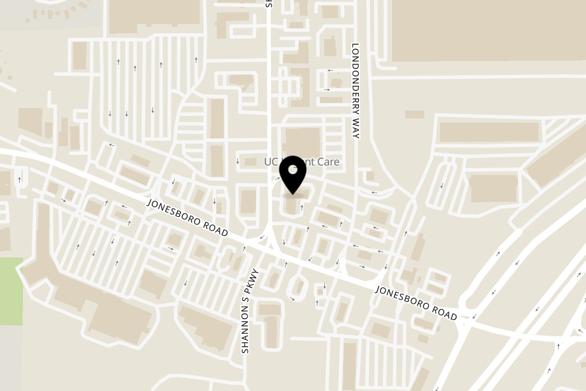 Map showing the location of Corner Cafe on 6810 Shannon Pkwy unit e in Union City